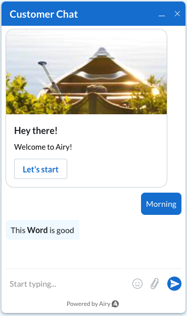 RichText Message Preview