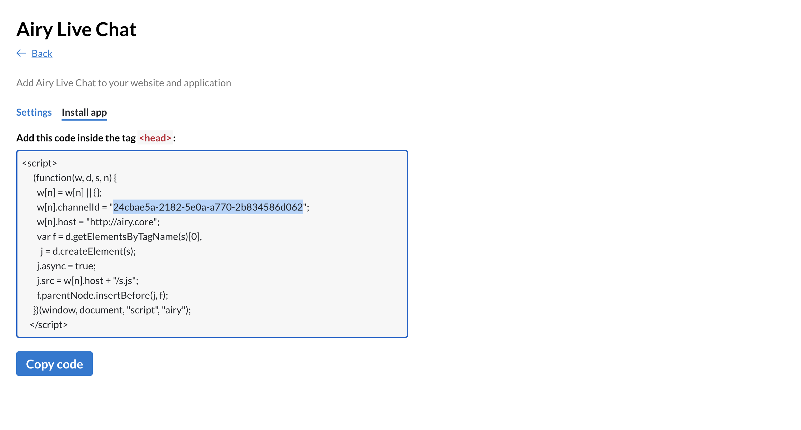 chat plugin channels UI