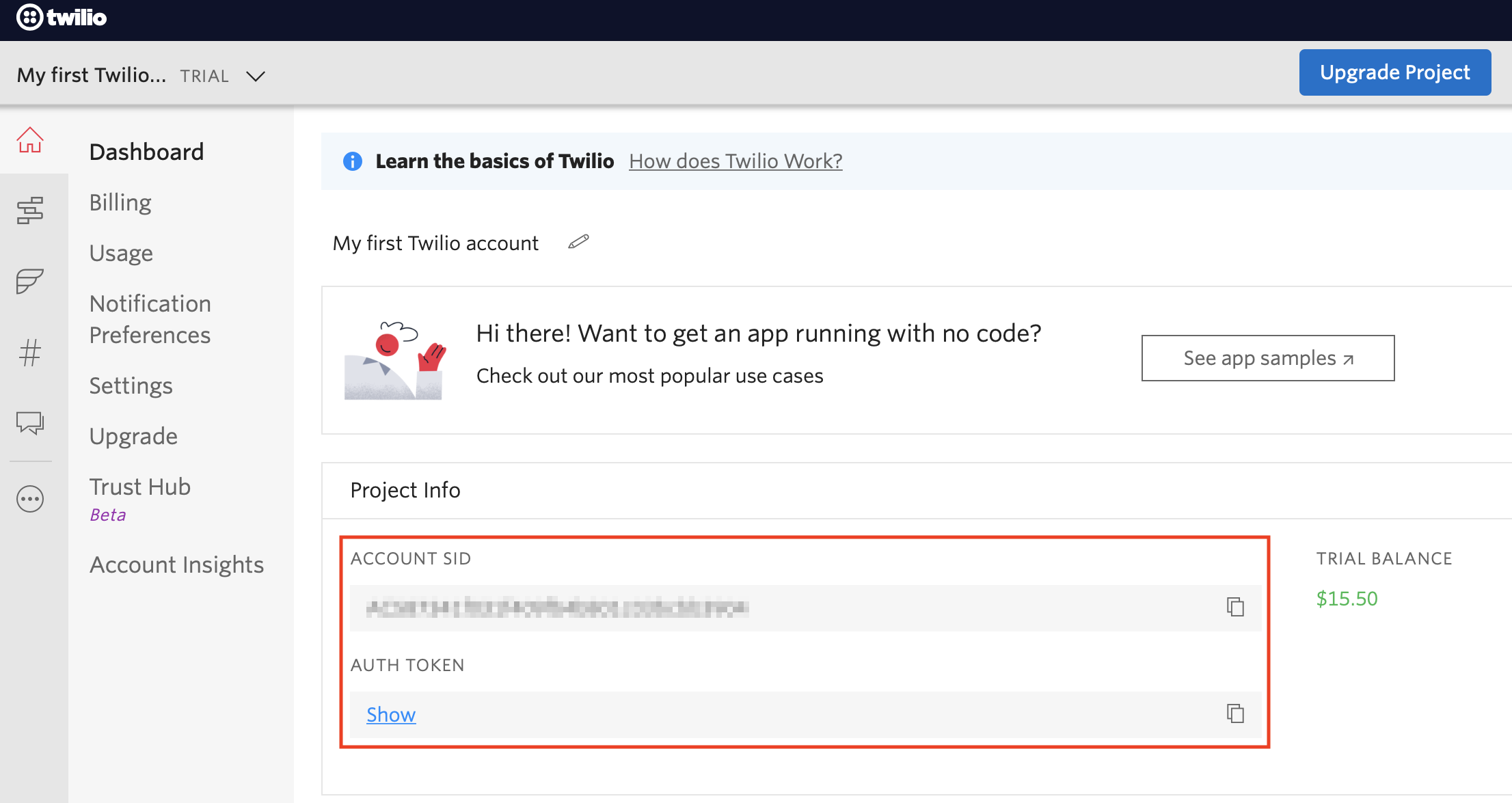 Twilio token