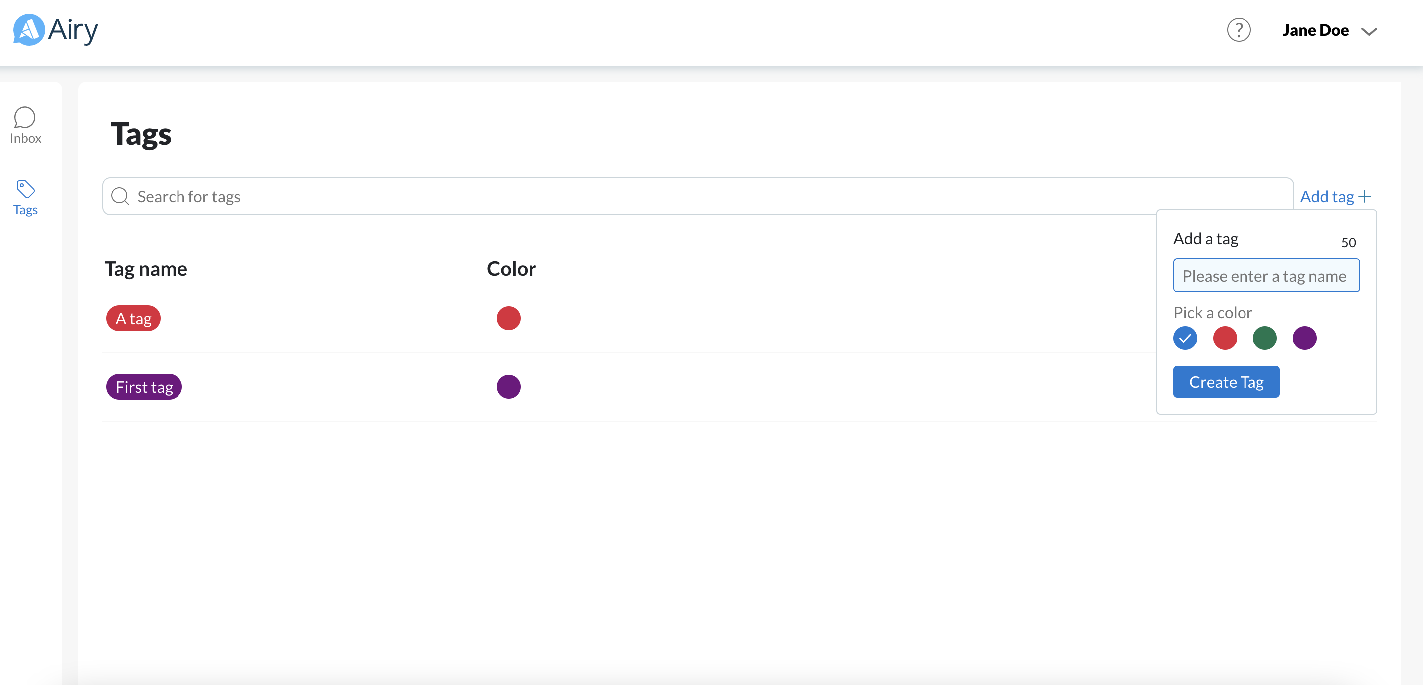 Create Tags